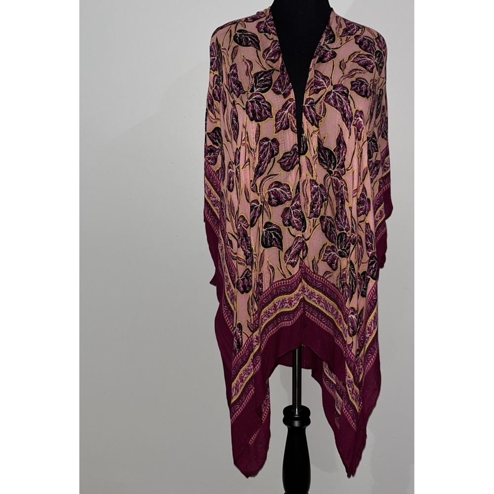 Time and True Women’s Boho Kimono DusterCardigan Size S/M‎ - Picture 4 of 12